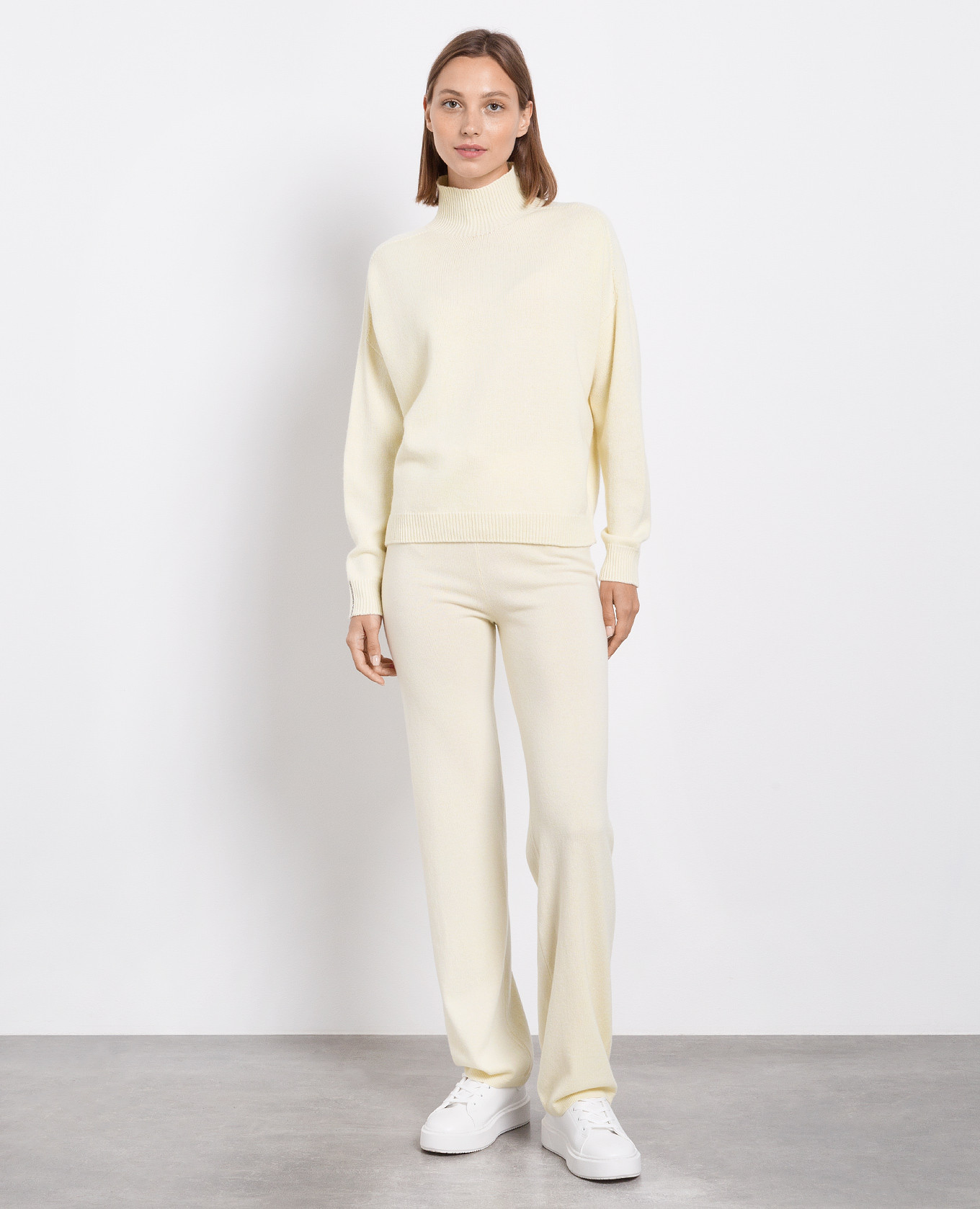 Yellow pants made of wool, silk and cashmere Peserico 2