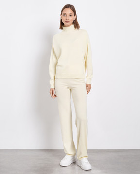 Peserico Yellow pants made of wool, silk and cashmere S94026F12K09018