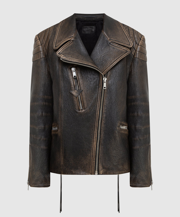 専用 PRADA Leather & Knit Jacket IT46 Prada Re-Nylon Leather Jacket | Black | FARFETCH RO