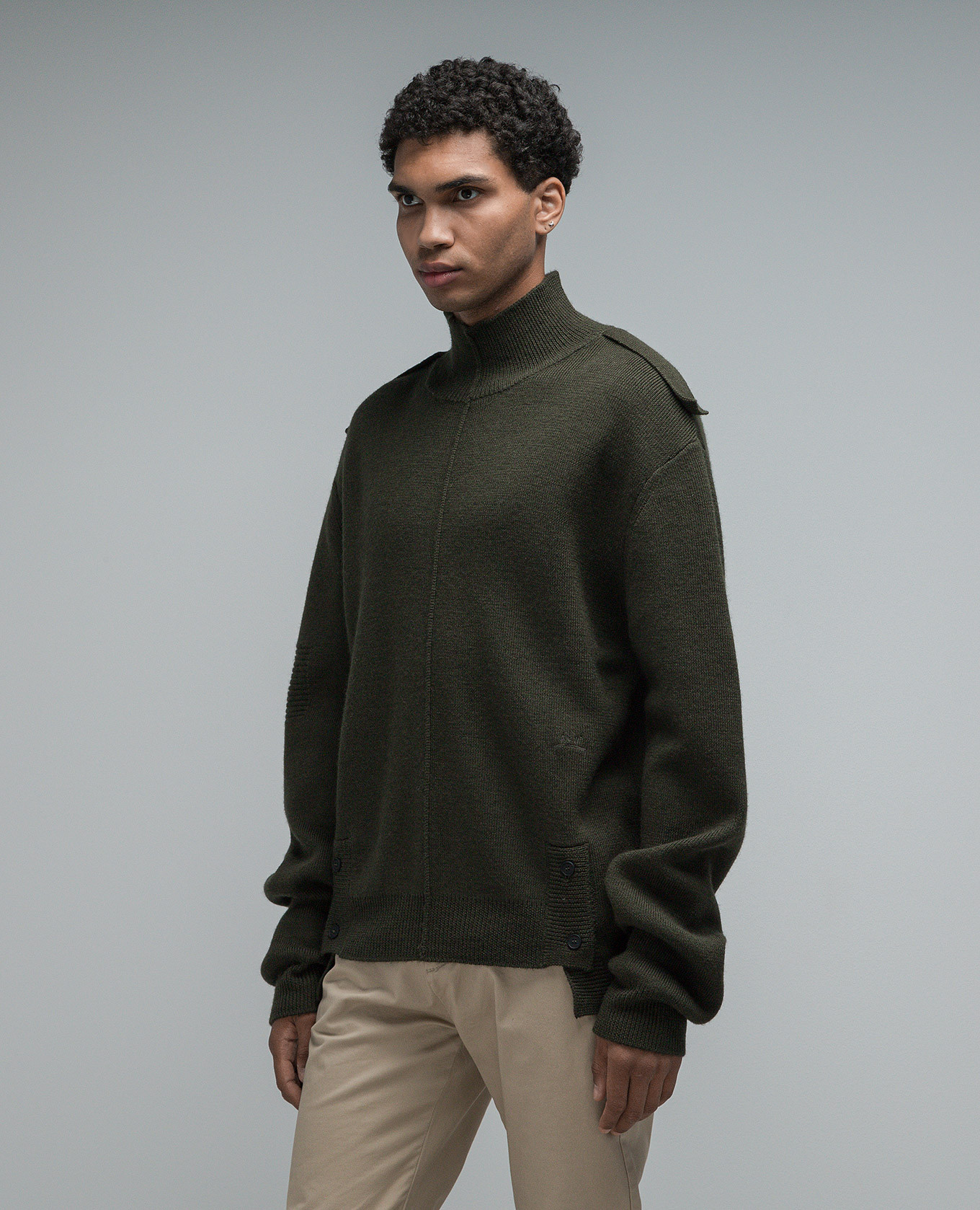 

Green wool sweater with monogram logo embroidery A Cold Wall