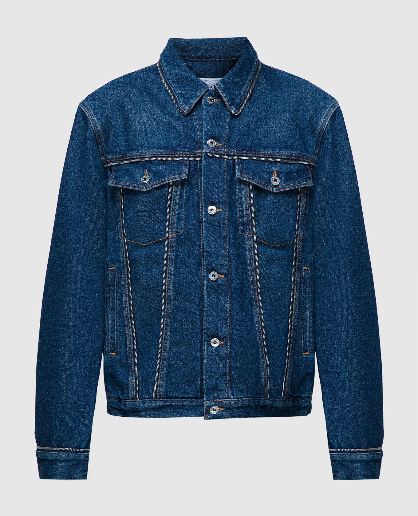 

Blue denim jacket with a distressed effect Off-White