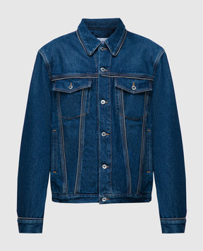 Off-White Blue denim jacket with a distressed effect OMYE092C99DEN002