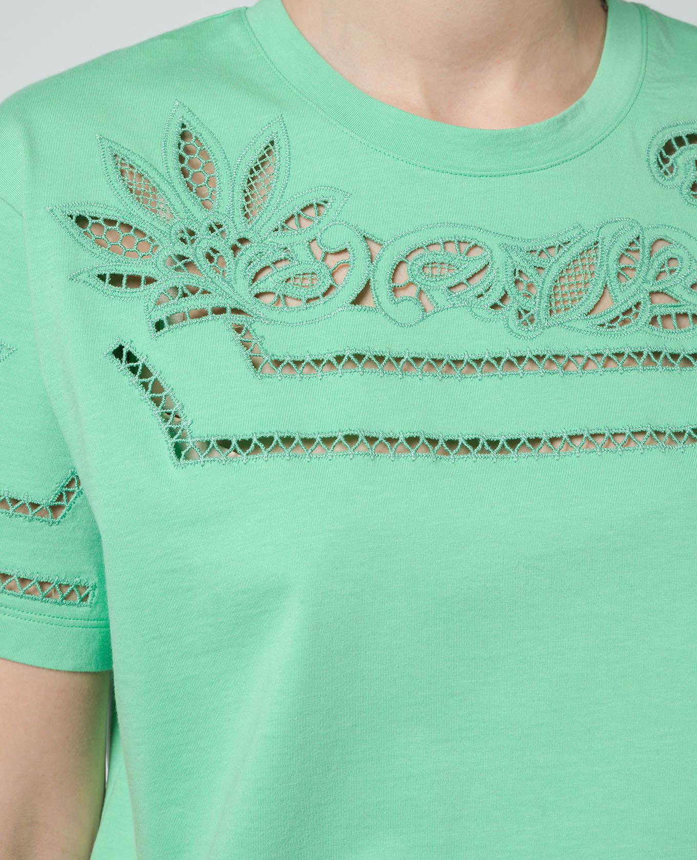 

Green t-shirt with lace Ermanno Scervino