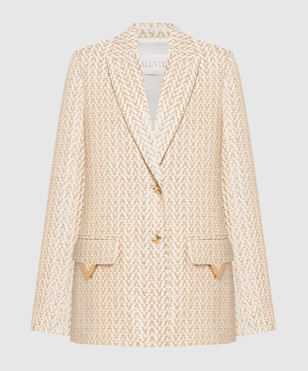 Valentino - V Gold jacket with lurex 2B3CE4G77LS - shop with