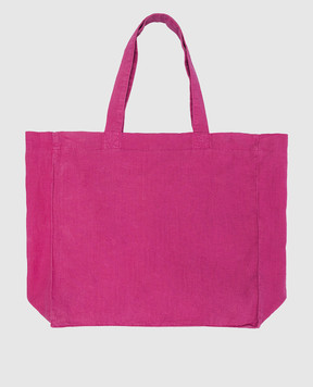 Vilebrequin Babel pink logo print beach bag BBLU3104w