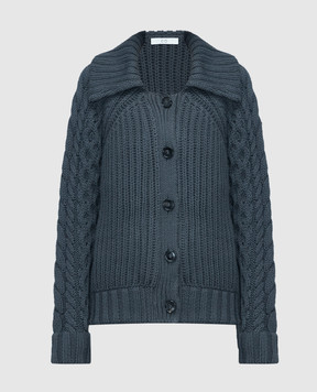 CO Gray cardigan with a textured pattern 7371CACY