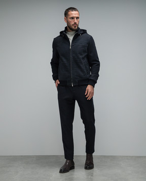 Marco Pescarolo Chiaiam blue tapered wool and cashmere trousers CHIAIAM4829