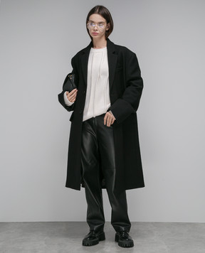 Gauchere Black coat made of wool P22301170526