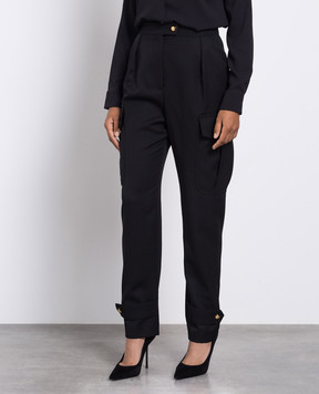 Alexander McQueen Black wool cargo 754576QJAAC