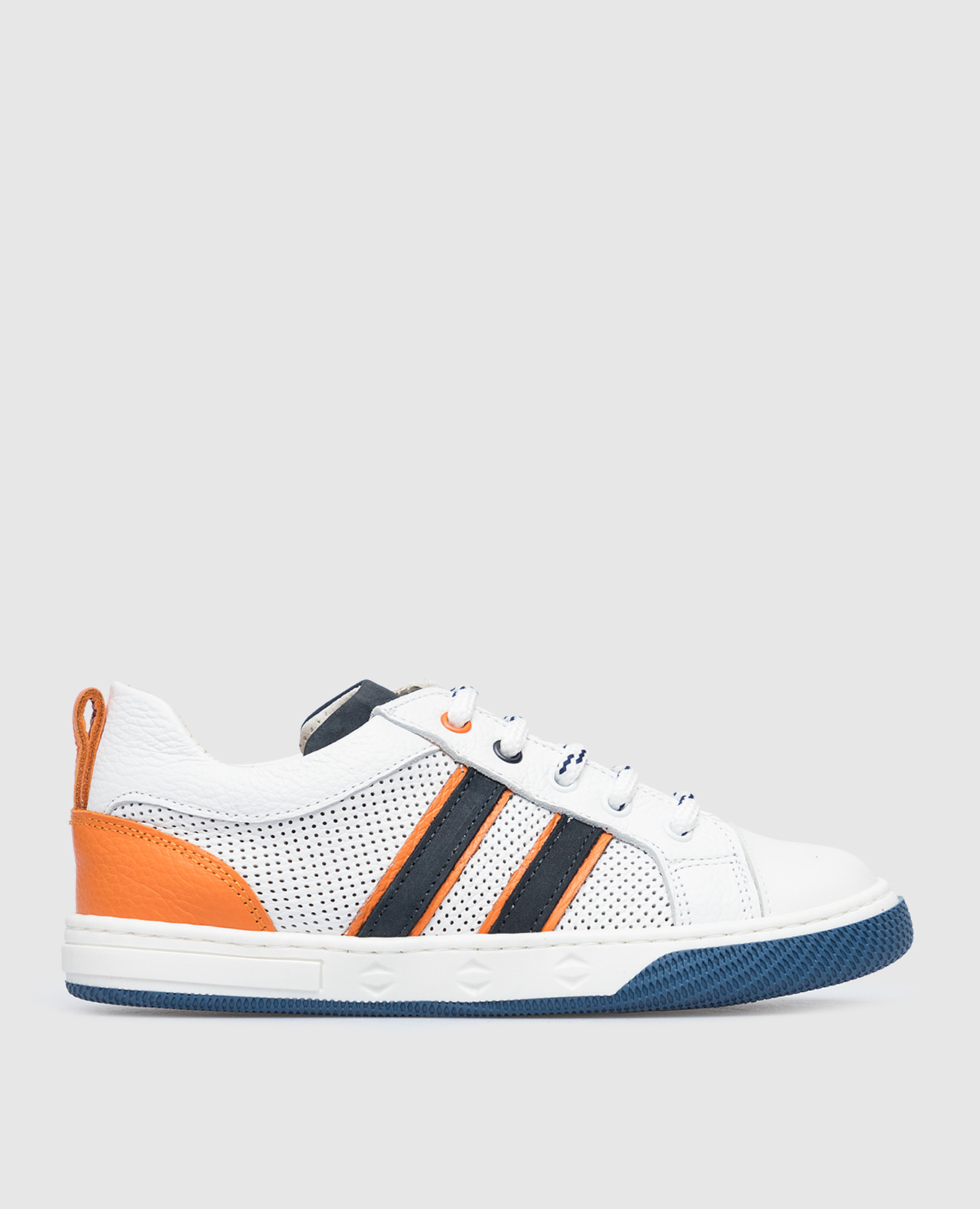 

Children's leather sneakers with perforations Zecchino D'oro, White