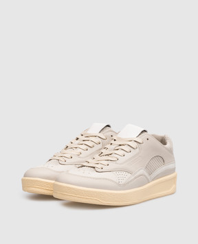 Jil Sander Gray leather sneakers with logo J15WS0006P5295