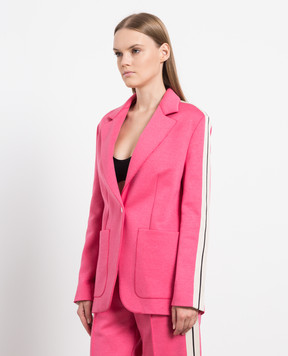 Palm Angels Pink jacket with contrast trim PWEN013F22FAB001