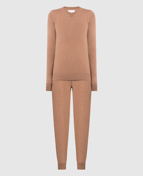 Babe Pay Pls Brown cashmere jumper and joggers suit MD9671307341PF