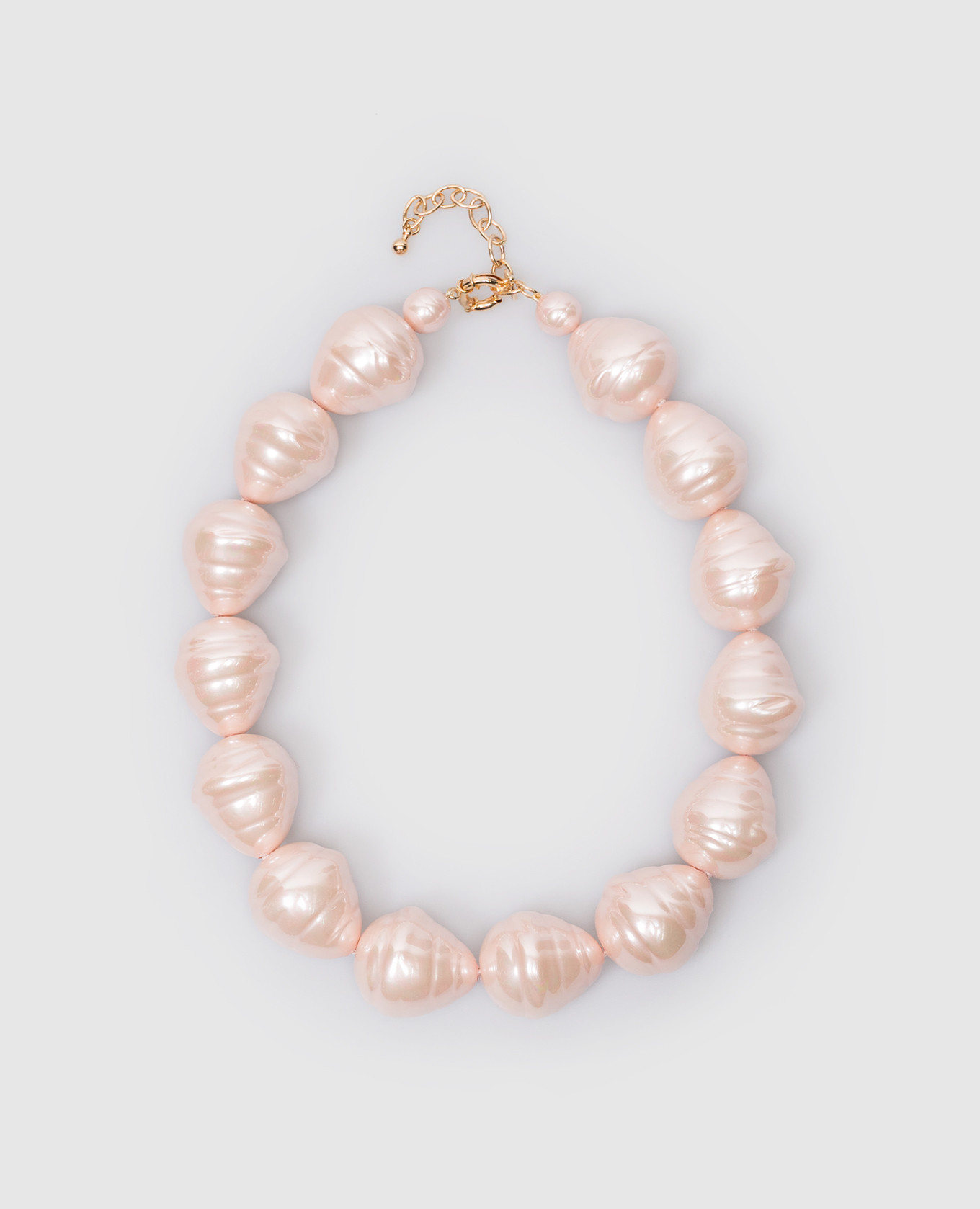 

Pink necklace with asymmetrical beads Madreperla