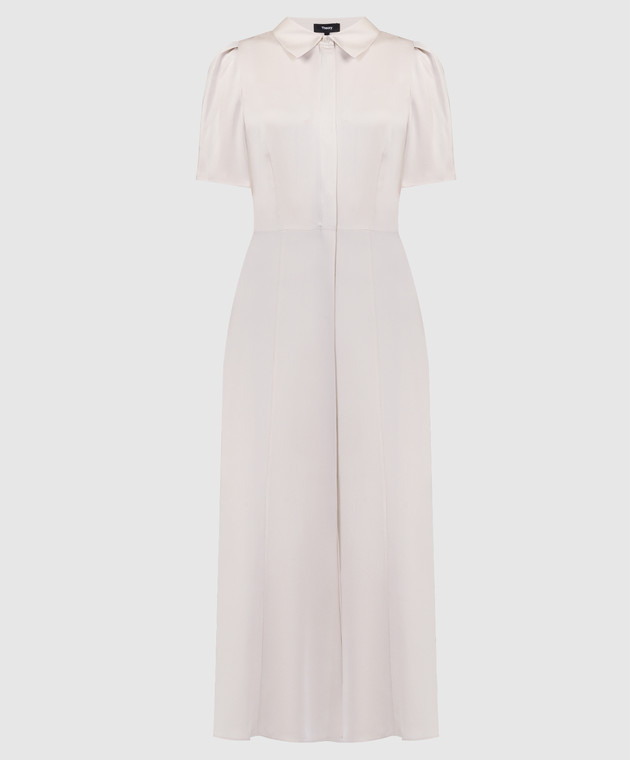 princess polly baby blue dress Theory - Beige shirt dress made of silk L1002605 main image 1