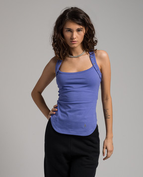 The Attico Purple top with logo 241WCT236J025