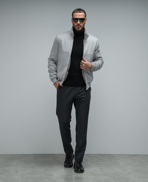 Marco Pescarolo Chiaiam gray check wool trousers CHIAIAM48PR4