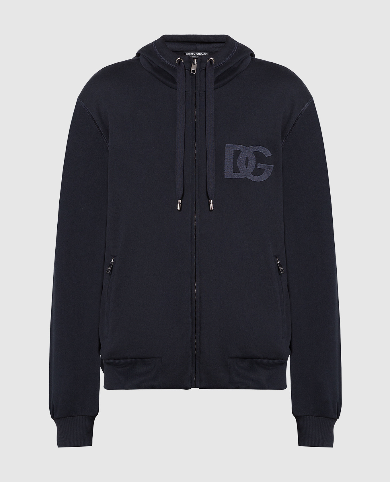 

Navy blue hoodies with DG holotype embroidery Dolce&Gabbana