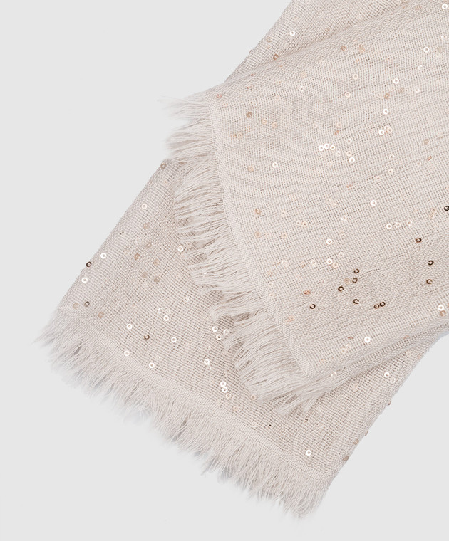 スカーフ BRUNELLO CUCINELLI Woman Scarf Beige MSCDVSW03 C9731 Brunello Cucinelli Scarf Beige Linen Cashmere SALE - Como Milano