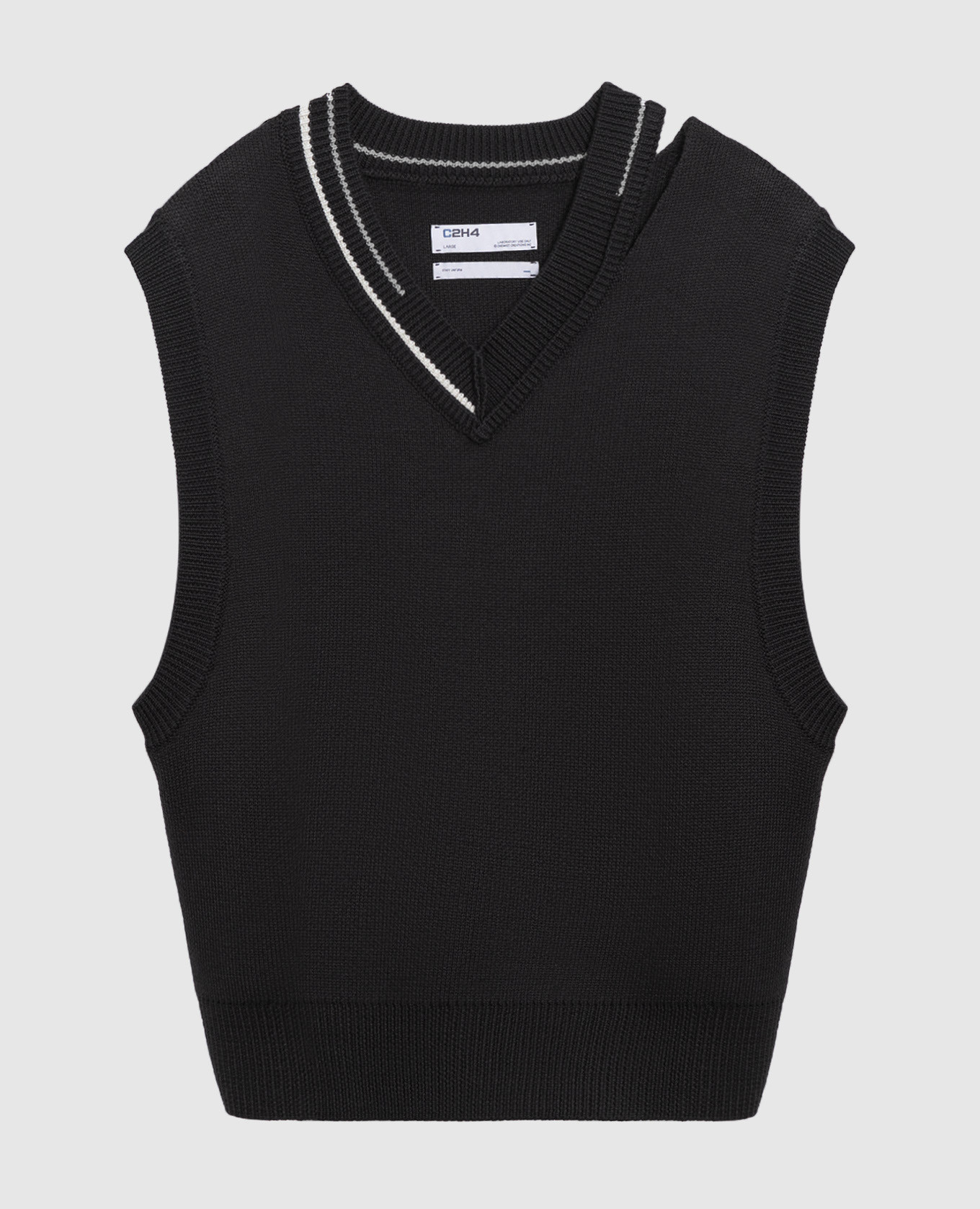 

Gray vest with logo C2H4, Серый