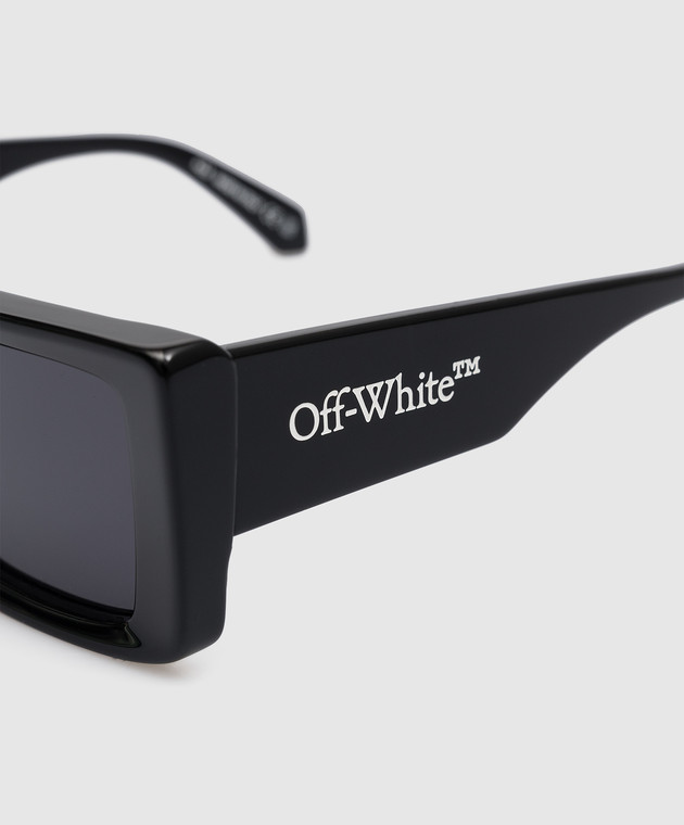 Off-White - Black Savannah sunglasses with logo embossing