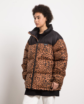 Vetements Down jacket in leopard print with logo UE54JA120L