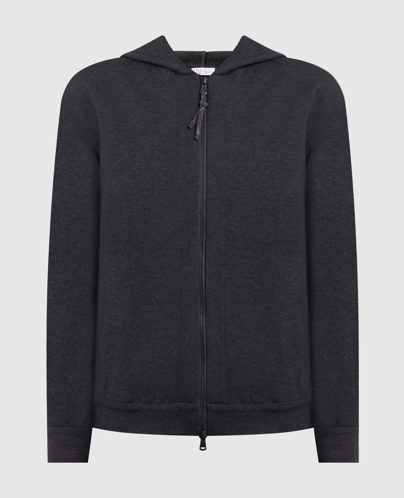 Gray sports jacket with monil chain brunello cucinelli