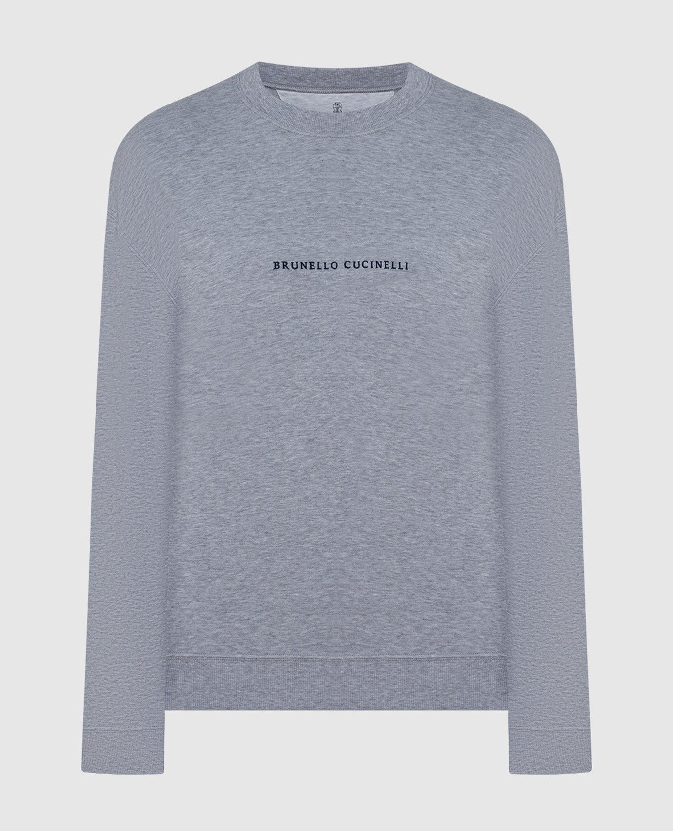 

Gray sweatshirt with logo embroidery Brunello Cucinelli, Grey