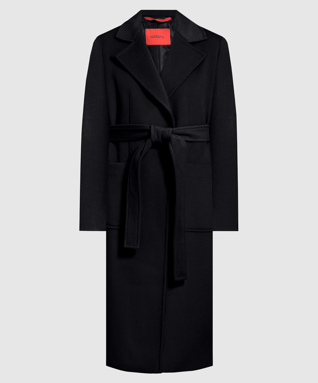 Max Co Cappotto nero realizzato in lana RUNAWAY acquista online su Symbol