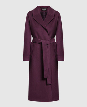 Heresis Purple coat made of wool M11120D160