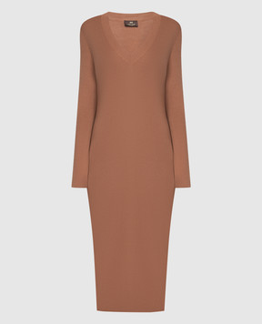 Enrico Mandelli Brown dress made of wool A7KD275252