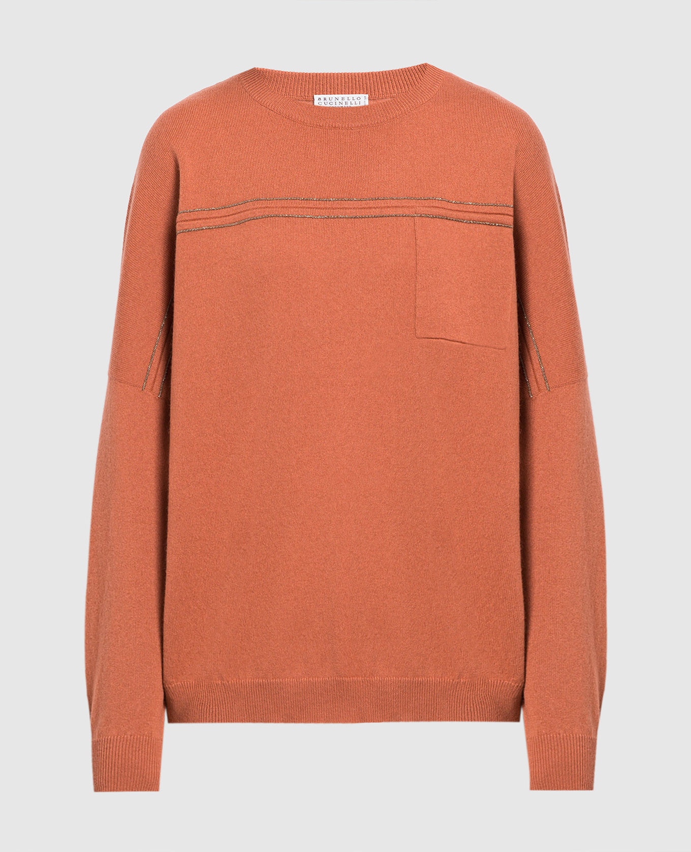 

Ginger cashmere jumper with eco-brass Brunello Cucinelli, Brown