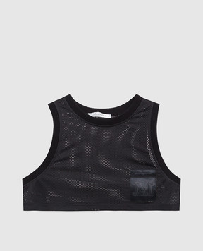 Max Mara Black Lacca Perforated Top LACCA