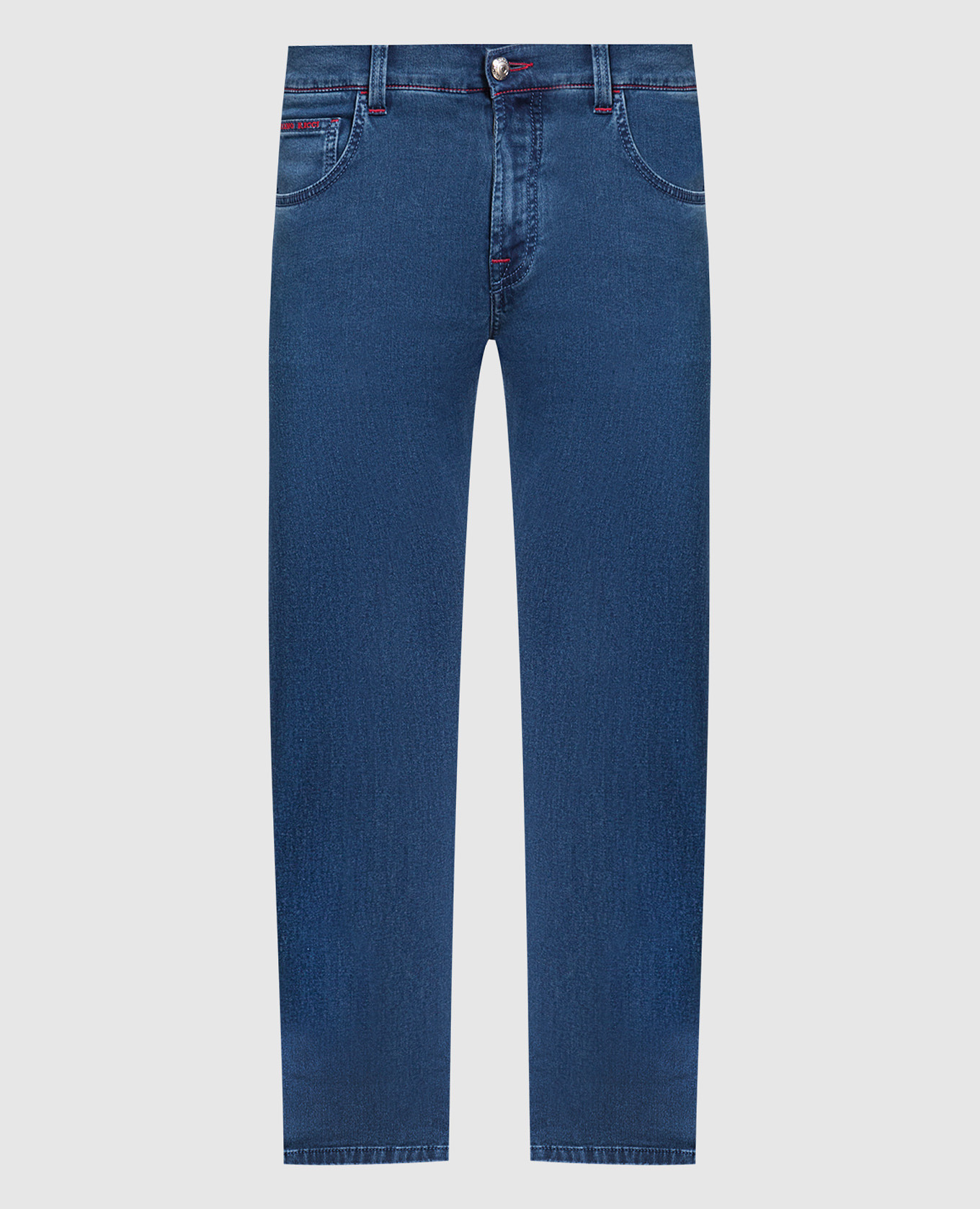 

Blue jeans with logo patch Stefano Ricci
