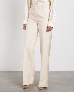 Magda Butrym Light beige silk trousers 177722