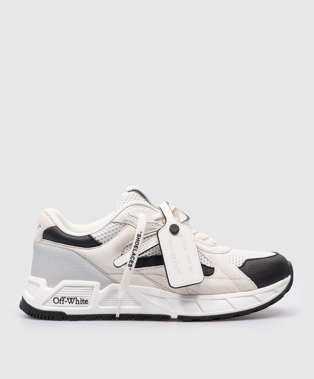 OFF-WHITE キックオフレスアッフスニカ OWIA285C99LEA001 0101 Off-White - White leather Kick Off sneakers with logo
