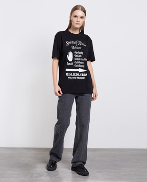 Gauchere Black t-shirt with a print P22317320325
