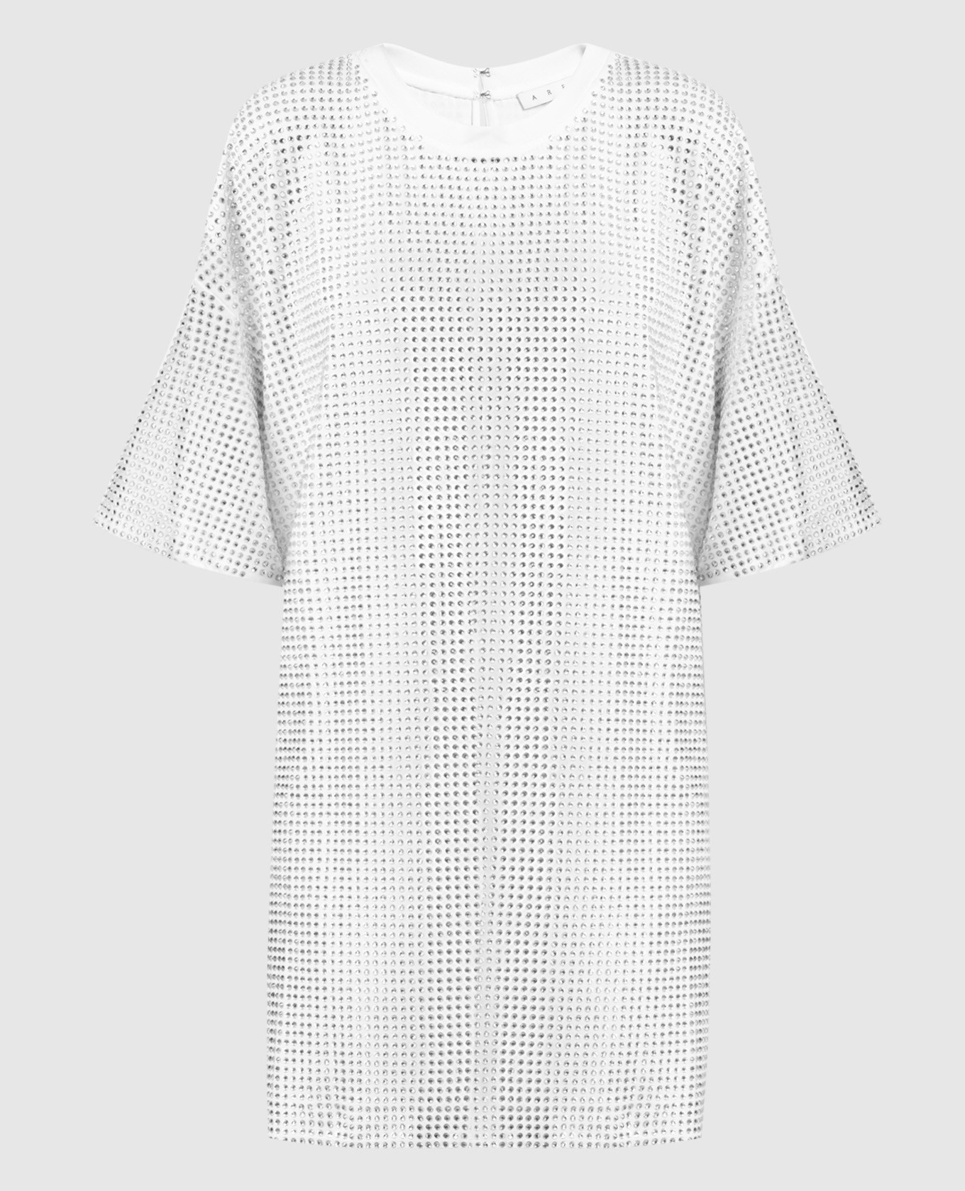 

White dress with crystals AREA