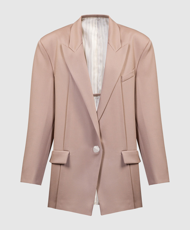 The Attico - Beige Glen wool jacket 241WCG46W046 - shop with