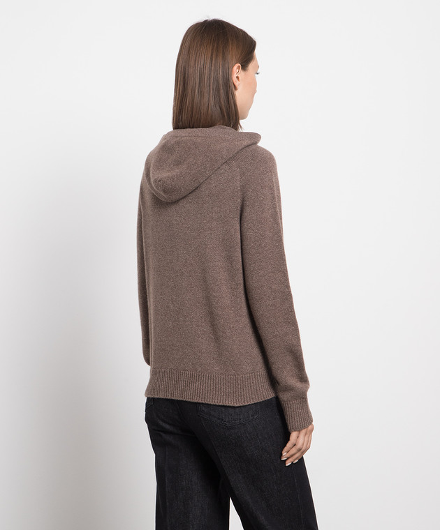 Max Mara Brown cashmere hoodie VIRGOLA buy with Portugal delivery at Symbol