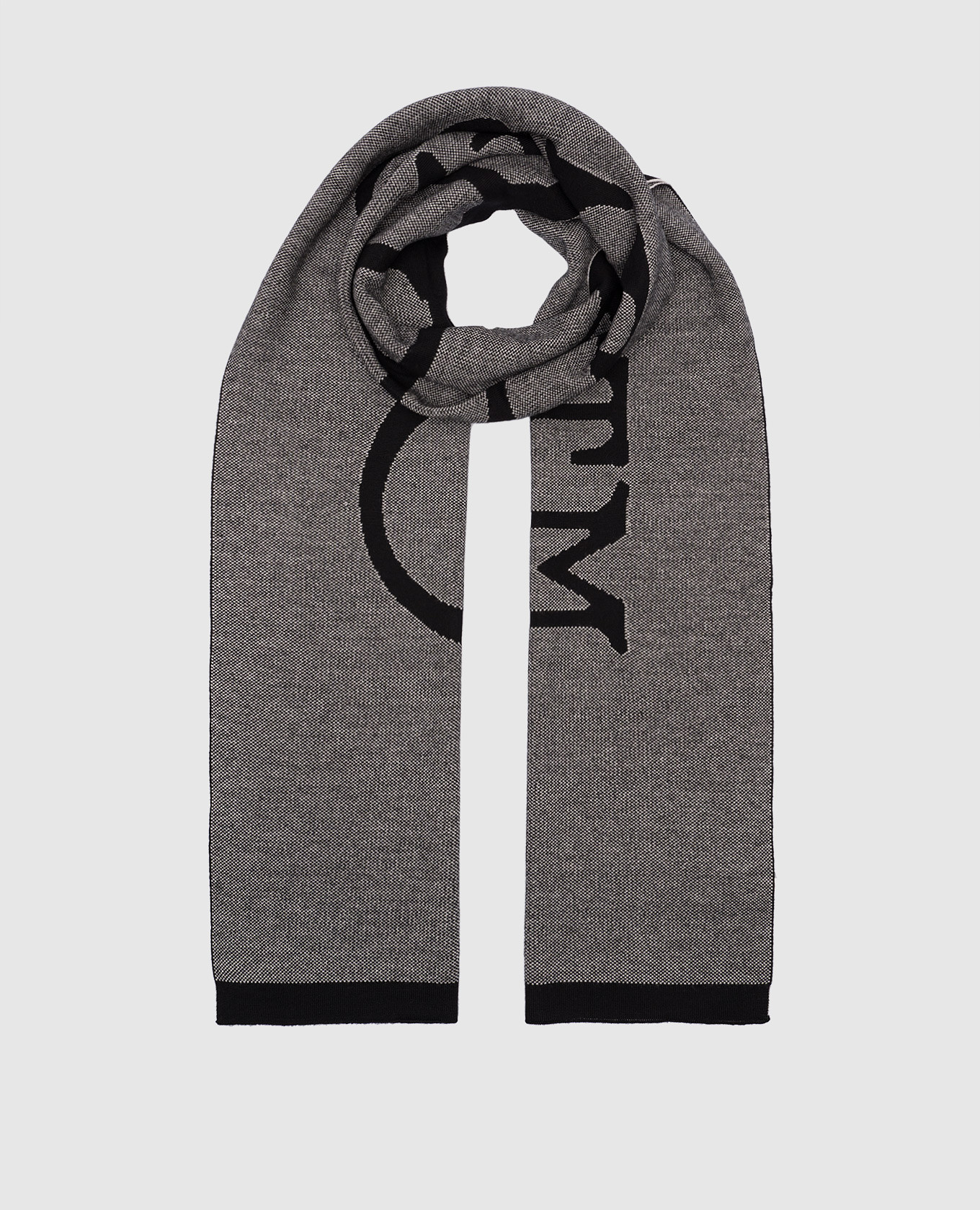 

Gray wool scarf with logo Off-White, Серый