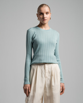 Enrico Mandelli Blue cashmere and silk jumper A8KD405366