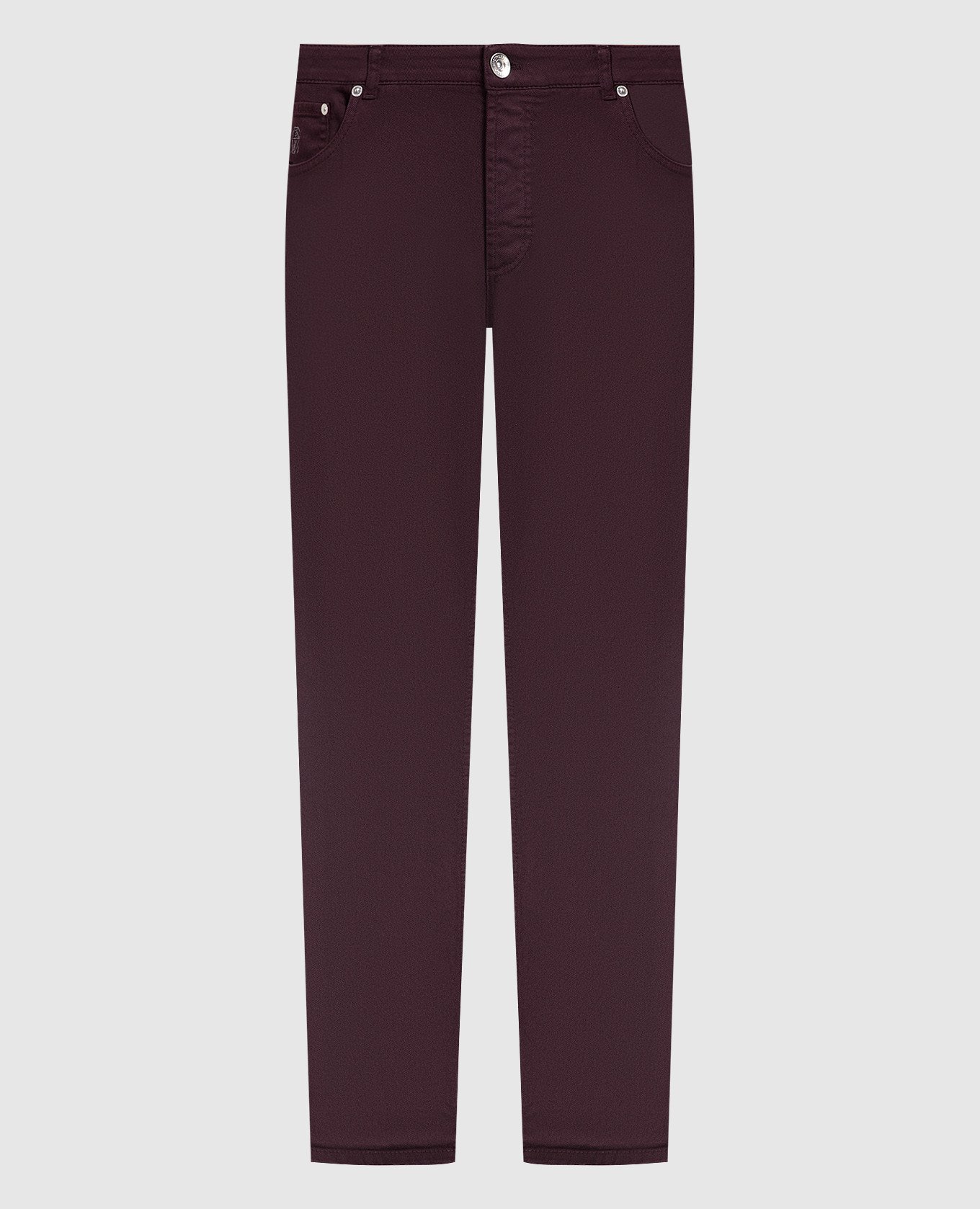 

Burgundy jeans with logo Brunello Cucinelli