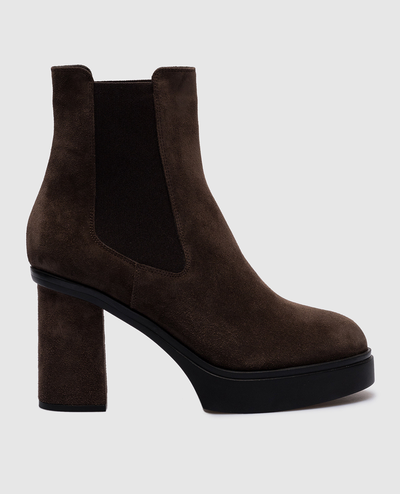 

Brown suede ankle boots Santoni, Коричневый