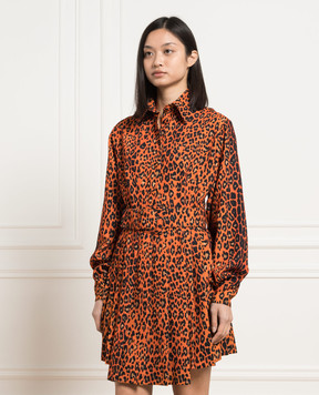 Ermanno Scervino Orange dress in animalistic print D412Q307OFX