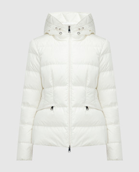 Moncler Avoce beige down jacket with logo patch 1A00075539ZD
