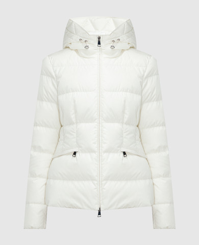 Moncler - White Mino down jacket with fur 1A0013854A81 - shop with