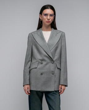 Ballantyne Gray double-breasted woolen jacket BLJ016DWR05