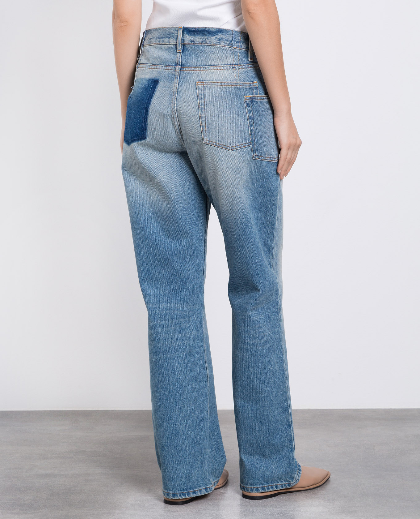 Blue boyfriend jeans with a distressed effect Gauchere 4