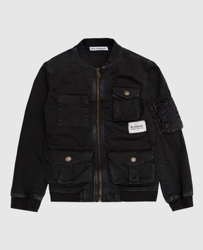 Dolce&Gabbana Children's gray denim bomber jacket L42B52LY069